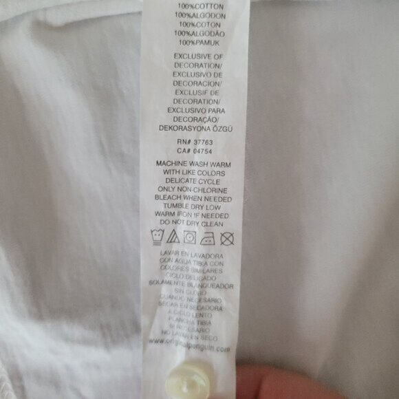 Penguin Oringinal Polo Men's Large White Grey Red Classic Fit - Picture 4 of 7